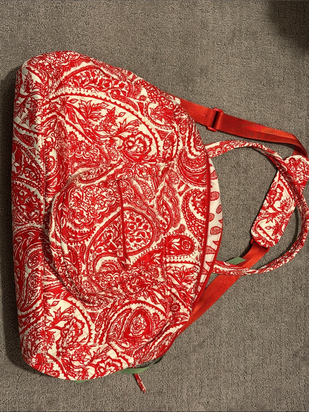 Red Paisley Print Tote Bag - Women's Everyday Shoulder Tote